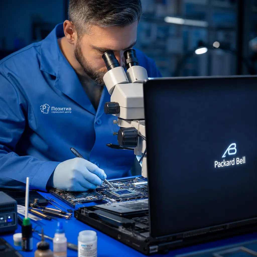 Замена видеокарты ноутбука Packard Bell в Заинске