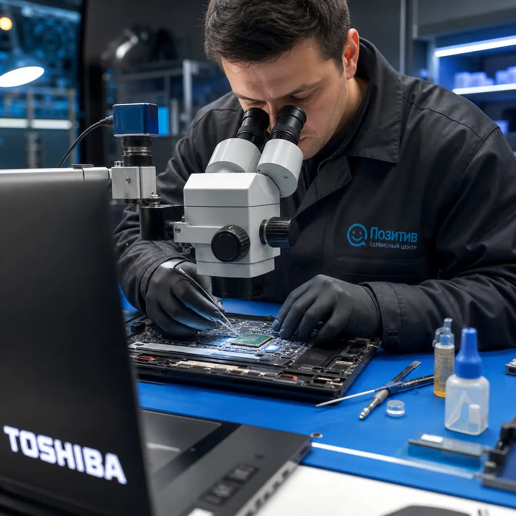 Замена видеокарты ноутбука Toshiba в Заинске