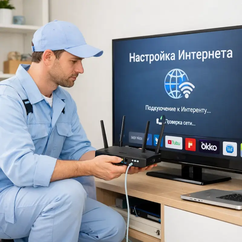 Настройка интернета на телевизоре в Заинске