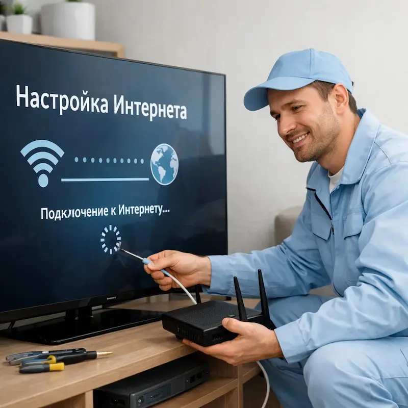 Настройка интернета на ТВ в Заинске