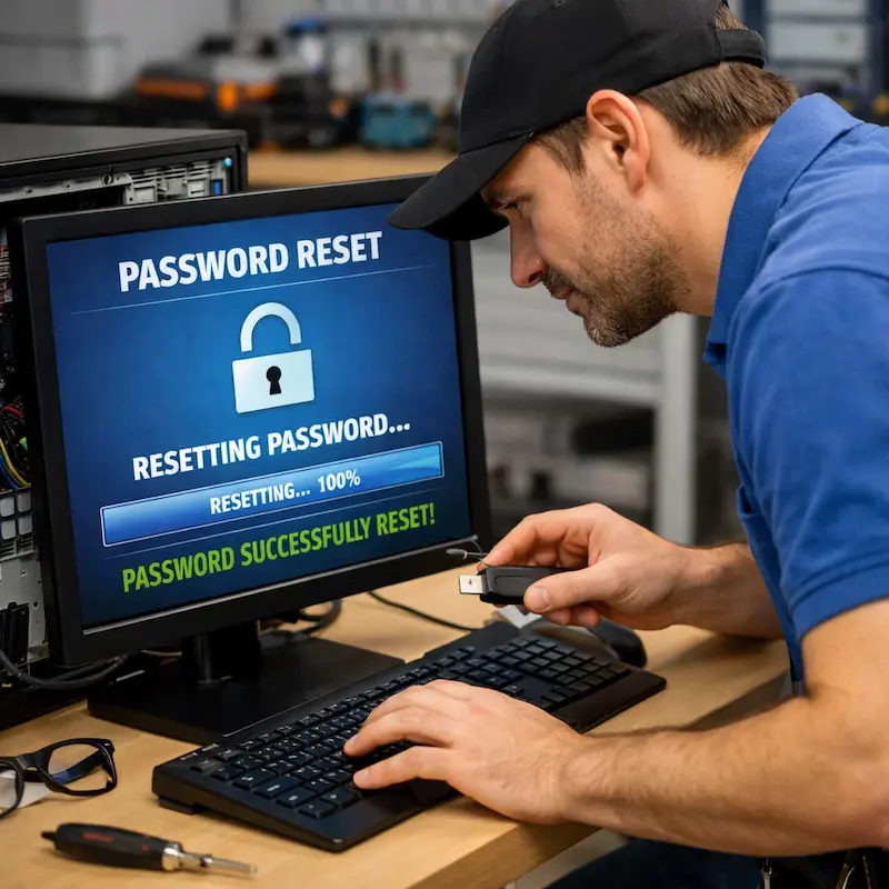 Сброс пароля от компьютера в Заинске