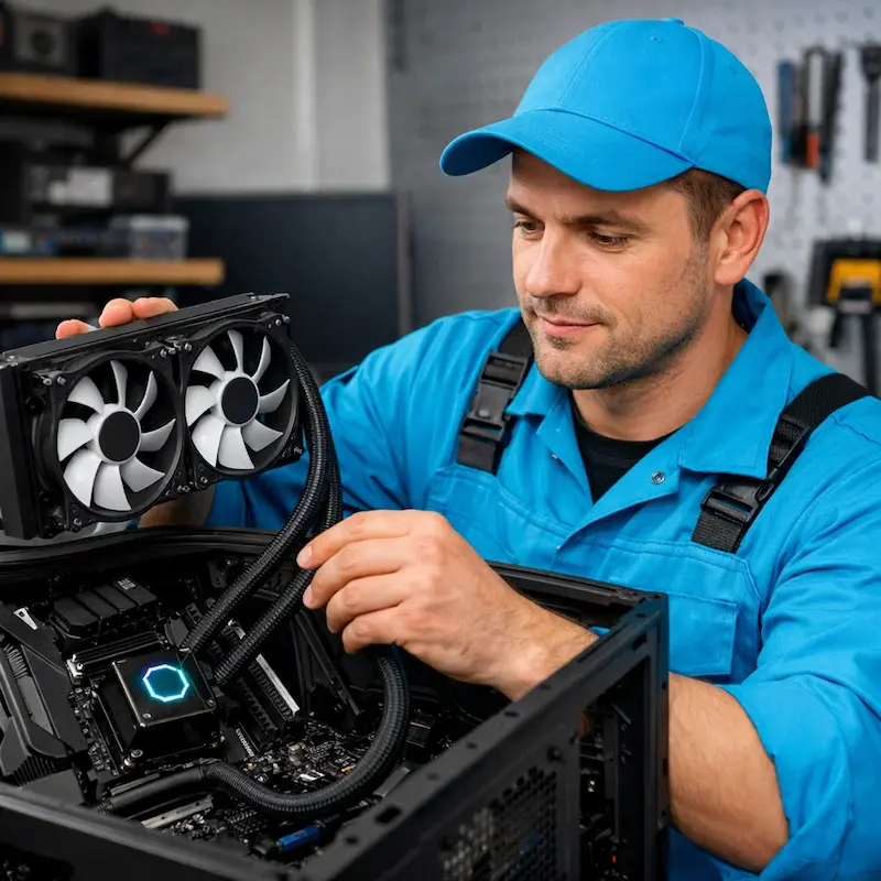 Установка водяного охлаждения на компьютер в Заинске