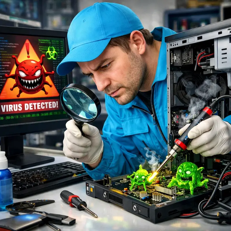 Вылечить компьютерный вирус в Заинске